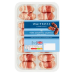 Waitrose 16 Cocktail Sausages Wrapped in Bacon
