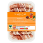 Waitrose 8 Honey & Rosemary Pork Chipolatas in Bacon